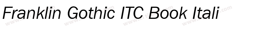 Franklin Gothic ITC Book Italic BT字体转换